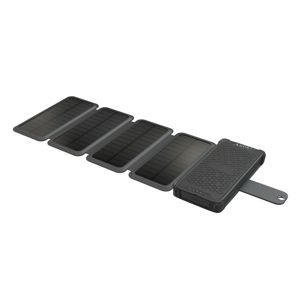 CRONY ES-B03 Fold the solar mobile power supply 18W Solar Charger with Digital Ammeter Waterproof Foldable USB Ports Solar Battery Charger - Edragonmall.com