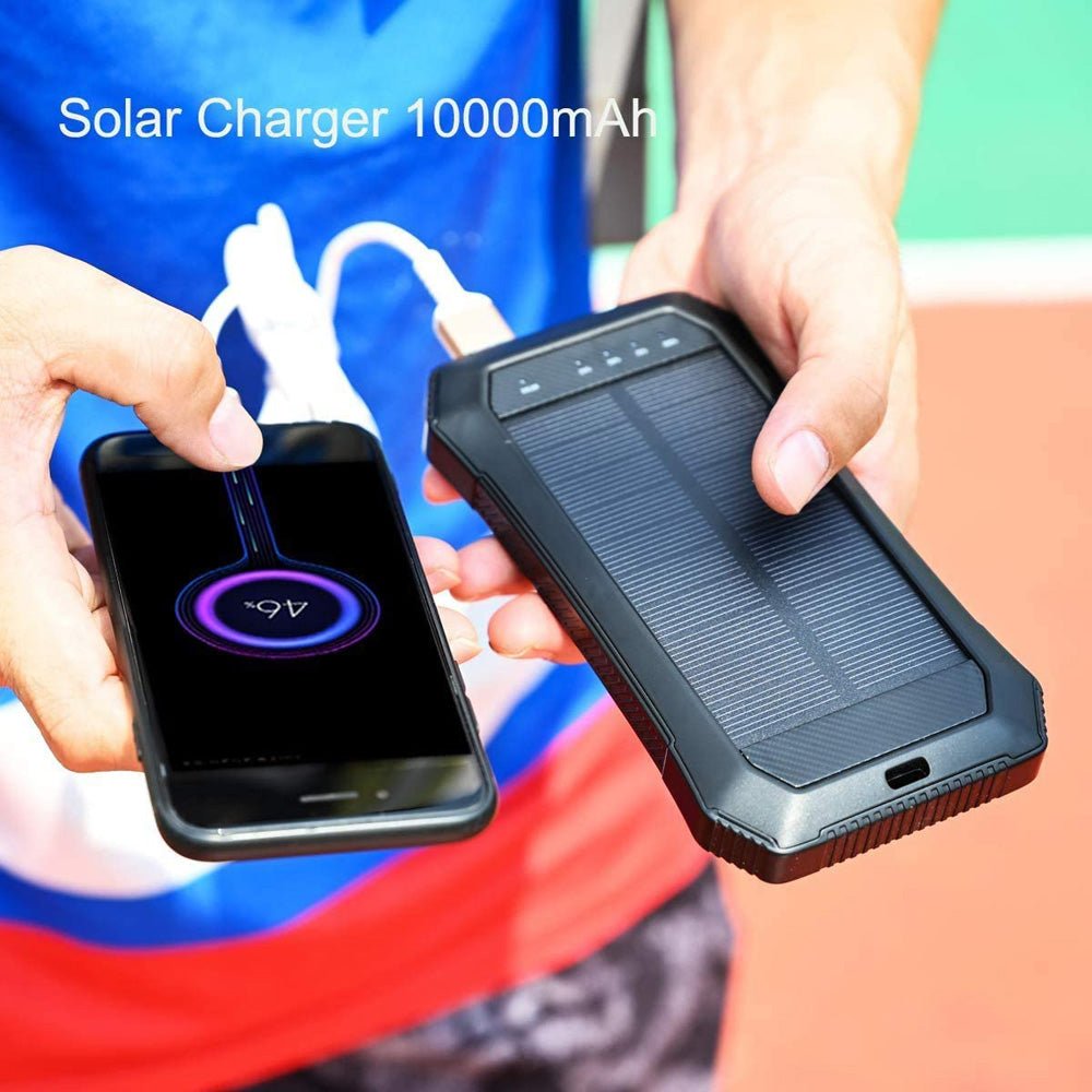 CRONY ES986S-Business Power Bank 28000mAh Solar Charger Qi Wireless Power Bank - Edragonmall.com
