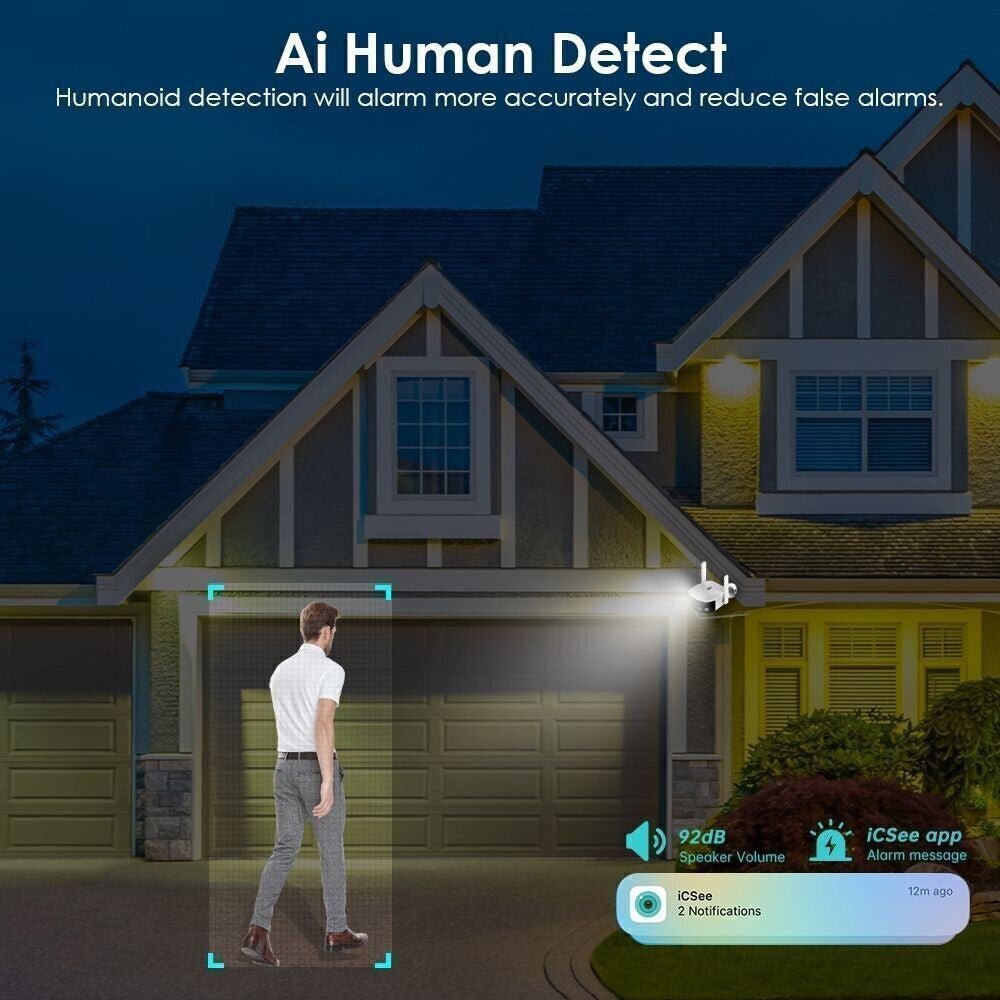 CRONY EW WIFI 4MP（ICsee APP）Binocular ultra wide Angle Camera 4K 8MP Camera Ultra-Wide Angle Dual Lens 180° Panorama two way audio - Edragonmall.com