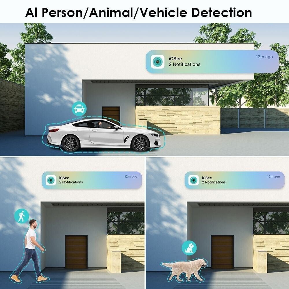 CRONY EW WIFI 4MP（ICsee APP）Binocular ultra wide Angle Camera 4K 8MP Camera Ultra-Wide Angle Dual Lens 180° Panorama two way audio - Edragonmall.com