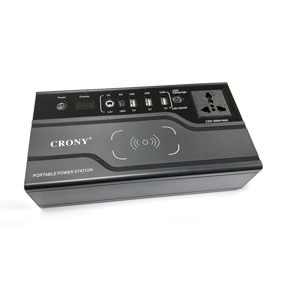 CRONY FAC-200X with wireless charging Portable Power Station AC Power bank module 200W portable outer emergency power station - Edragonmall.com