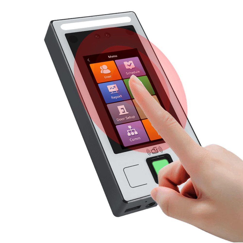 CRONY FC-8143T Face And Fingerprint Attendance Fingerprint Remote Door App to Open The Door Software Management Time - Edragonmall.com