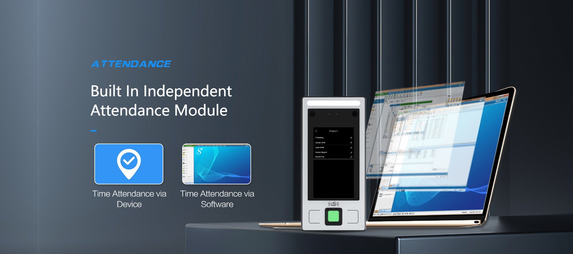 CRONY FC-8143T Face And Fingerprint Attendance Fingerprint Remote Door App to Open The Door Software Management Time - Edragonmall.com