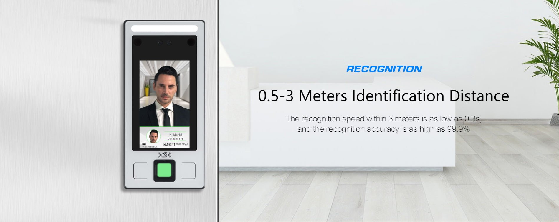 CRONY FC-8143T Face And Fingerprint Attendance Fingerprint Remote Door App to Open The Door Software Management Time - Edragonmall.com
