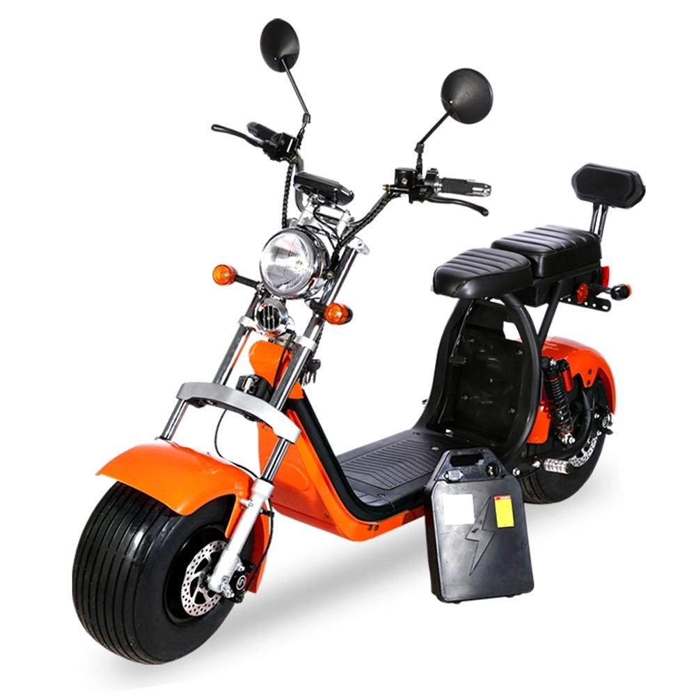 CRONY G-028 1500W Harley Electric Motorcycle Double Seat with double battery Rugged | RED spider - Edragonmall.com