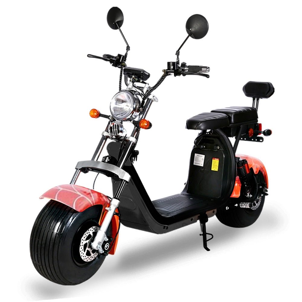 CRONY G-028 1500W Harley Electric Motorcycle Double Seat with double battery Rugged | RED spider - Edragonmall.com