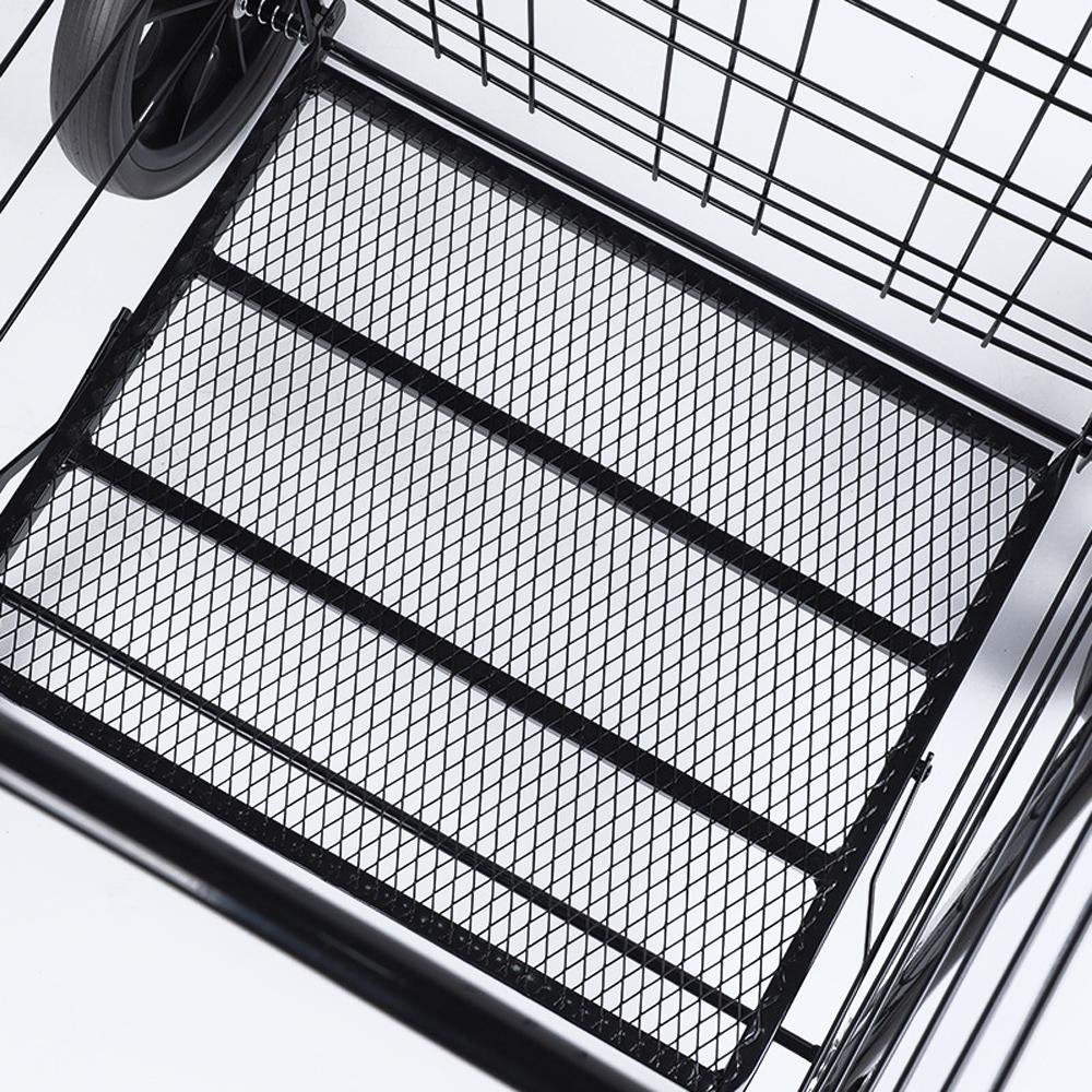 كروني عربة تسوق كبيرة عالية الجودة منزلية محمولة قابلة للطي بعجلات