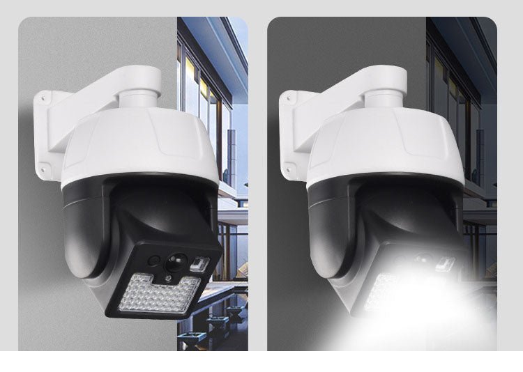 CRONY HW-5118-1 LED solar rechargeable wall lamps Solar human body induction simulation camera monitoring light fake camera light - Edragonmall.com