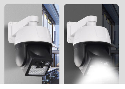 CRONY HW-5118-1 LED solar rechargeable wall lamps Solar human body induction simulation camera monitoring light fake camera light - Edragonmall.com