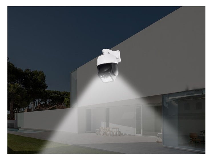 CRONY HW-5118-1 LED solar rechargeable wall lamps Solar human body induction simulation camera monitoring light fake camera light - Edragonmall.com