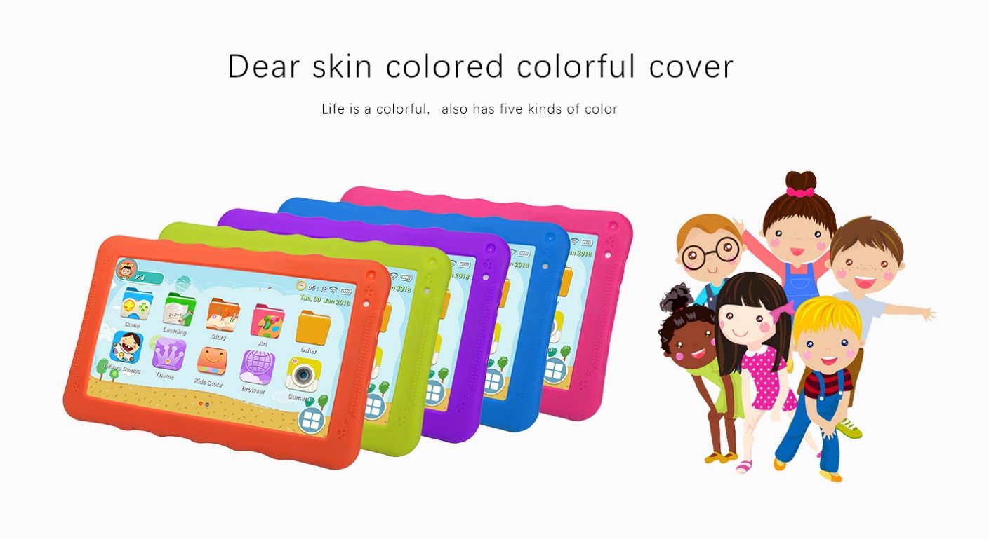 CRONY K19 9-inch 8GB ROM 512MB RAM Android WIFI Kids Tablet | Purple - Edragonmall.com