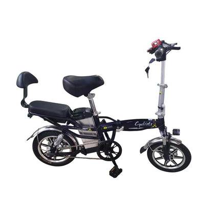 CRONY K2 14inch Fold Sport Bike 48V 10A Aluminum Suspension Electric Bicycle for Women, Folding electric bike-2 - Edragonmall.com