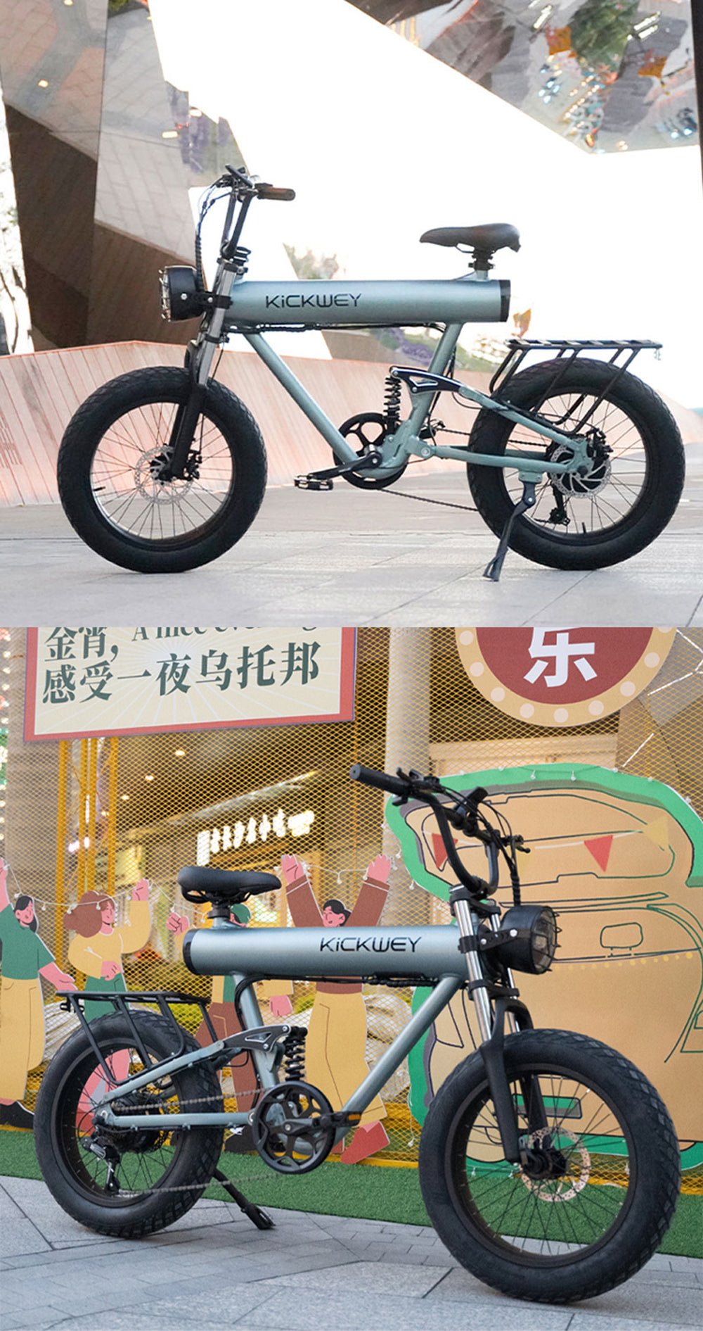 CRONY K20 Plus Electric Bicycle Mountain Electric Bike 1000W 10AH Electric Style Bike Outdoor Entertainment Snow 20 Inch Fat Tire Bike 48V Dirt Bike Electric - Edragonmall.com