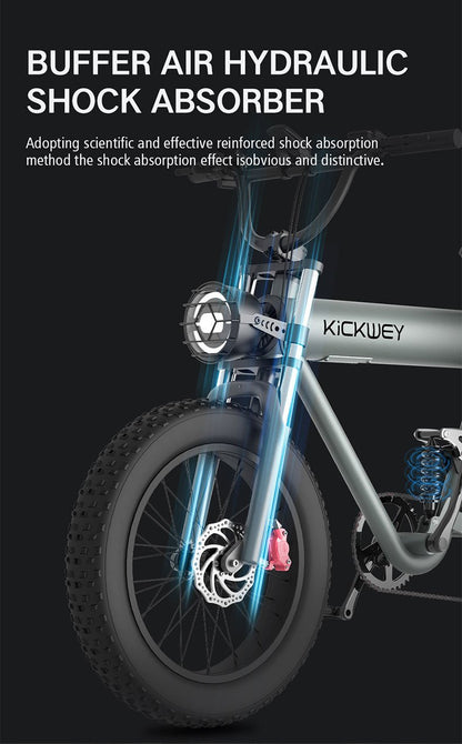 CRONY K20 Plus Electric Bicycle Mountain Electric Bike 1000W 10AH Electric Style Bike Outdoor Entertainment Snow 20 Inch Fat Tire Bike 48V Dirt Bike Electric - Edragonmall.com