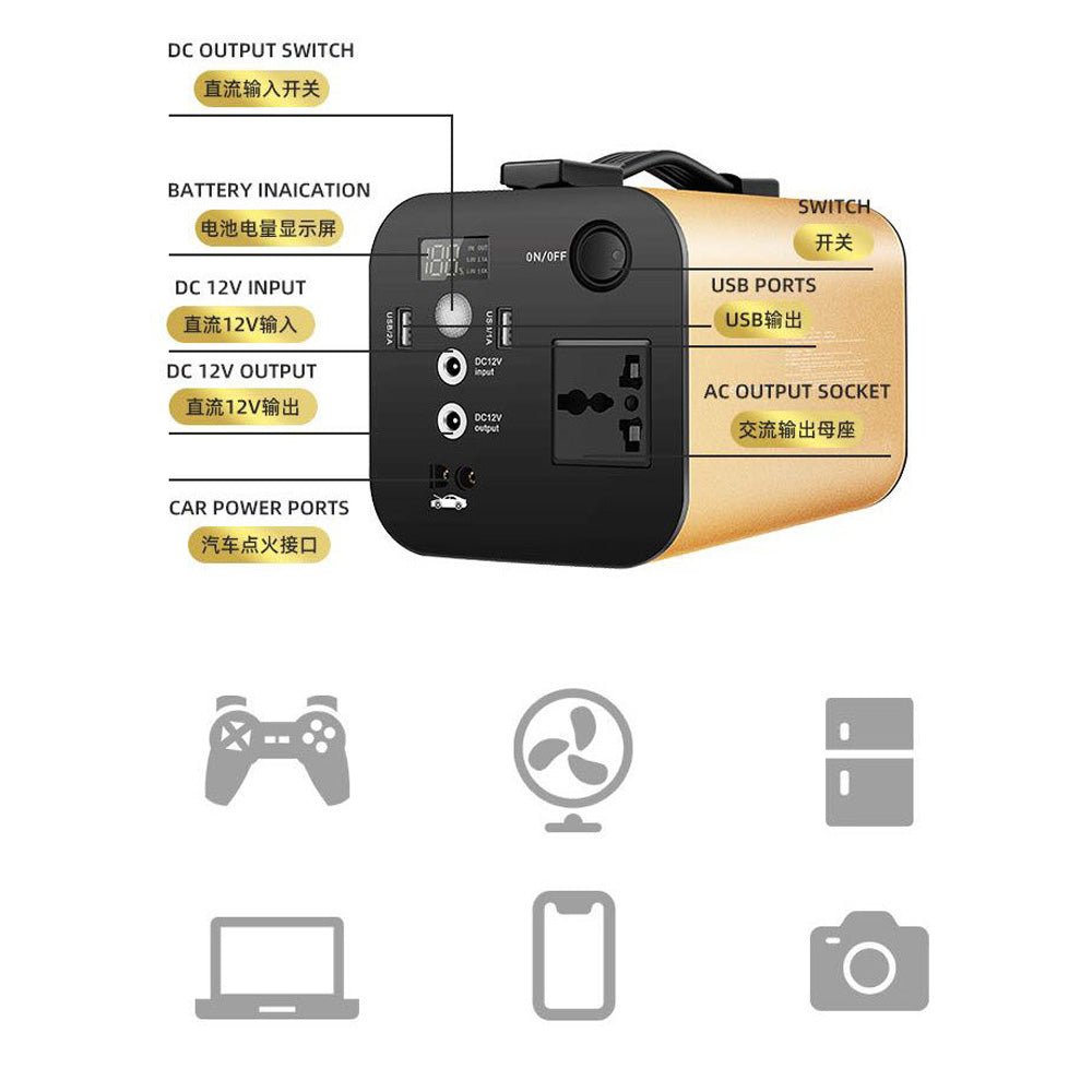 CRONY K33 Portable Power Station Outdoor 60000mAh high-power portable household emergency UPS energy storage backup battery - Edragonmall.com