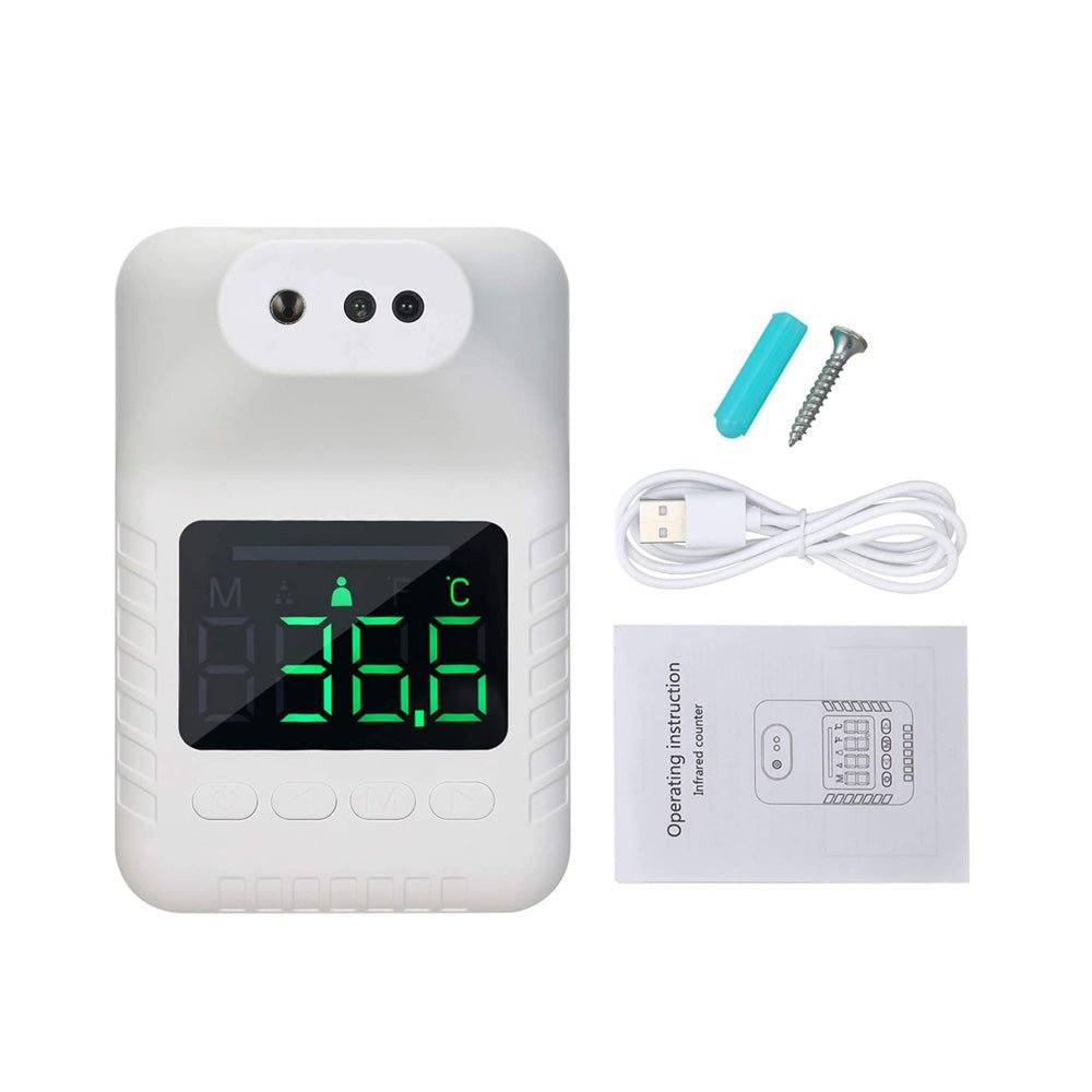 CRONY K3X Automatic sensing wall thermometer Non-contact Infrared Thermometer Automatic Digital Temperature Measurement Fever LCD - Edragonmall.com