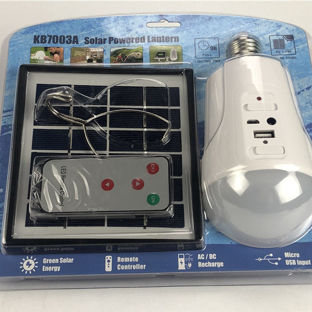 CRONY KB7003A Solar Light Outdoor Rechargeable Emergency Remote Control Camping Solar Panel Charger System - Edragonmall.com