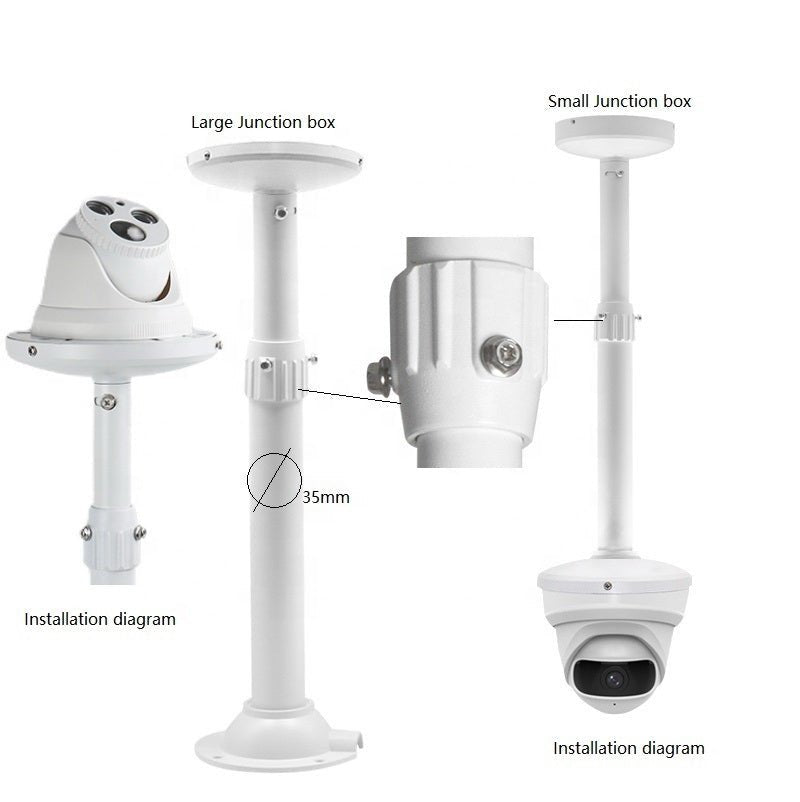 CRONY L-type 32CM Hemisphere Stand I-type 20CM Hemisphere Stand I-type 30-60CM Retractable hemisphere Stand Lengthened Hoisting Telescopic Holder CCTV Camera Stand - Edragonmall.com