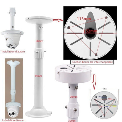 CRONY L-type 32CM Hemisphere Stand I-type 20CM Hemisphere Stand I-type 30-60CM Retractable hemisphere Stand Lengthened Hoisting Telescopic Holder CCTV Camera Stand - Edragonmall.com