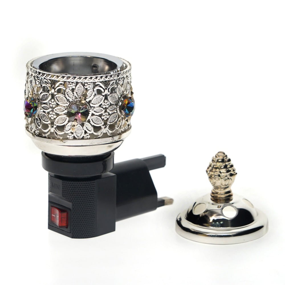 CRONY M-19 Incense Burner Plug Portable Mini Electric Bakhoor Burner Incense Metal Burners Square Pearl incense electric incense burner - Edragonmall.com