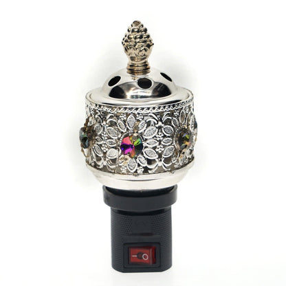 CRONY M-19 Incense Burner Plug Portable Mini Electric Bakhoor Burner Incense Metal Burners Square Pearl incense electric incense burner - Edragonmall.com