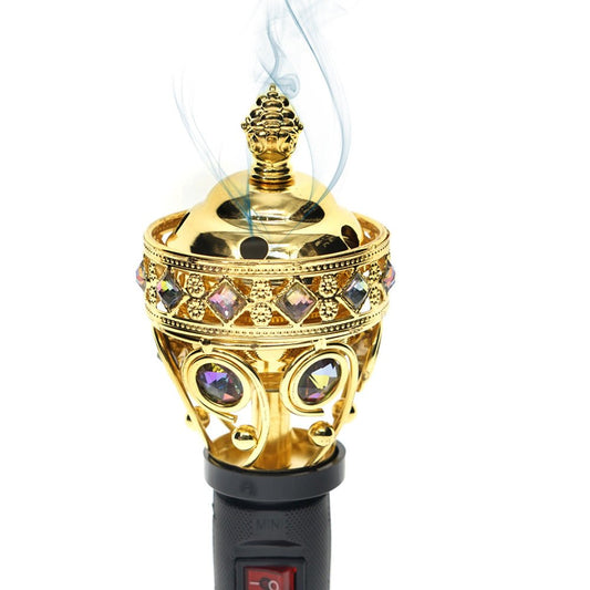 CRONY M-19 Incense Burner Plug Portable Mini Electric Bakhoor Burner Incense Metal Burners Square Pearl incense electric incense burner - Edragonmall.com