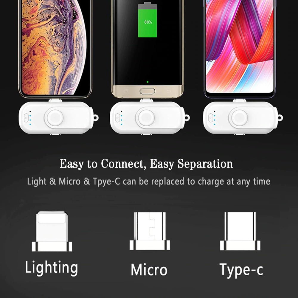 CRONY Magnetic Wireless Charger Power Bank 2PCS 1000mAh & Qi-Certified Wireless Fast Charger - Edragonmall.com