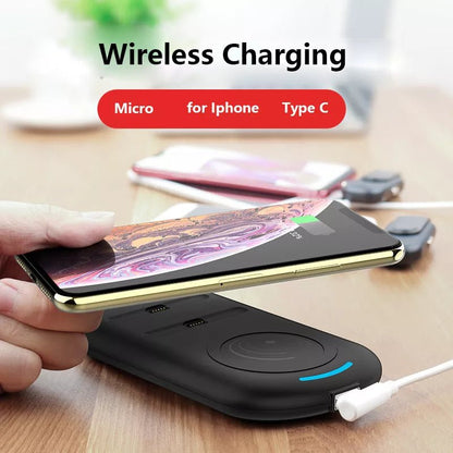 CRONY Magnetic Wireless Charger Power Bank 2PCS 1000mAh & Qi-Certified Wireless Fast Charger - Edragonmall.com