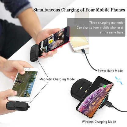 CRONY Magnetic Wireless Charger Power Bank 2PCS 1000mAh & Qi-Certified Wireless Fast Charger - Edragonmall.com