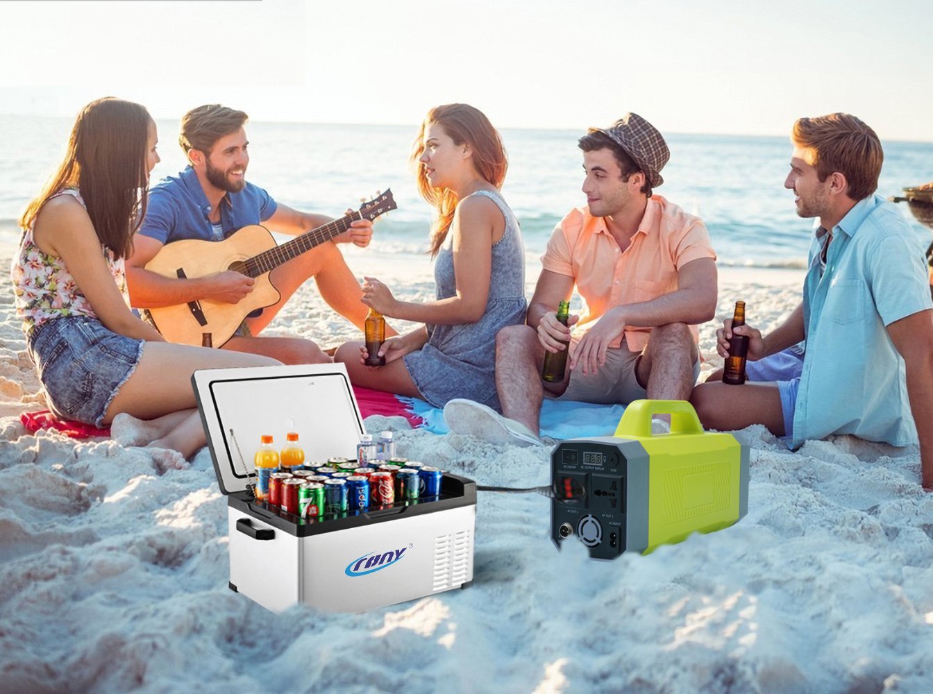 محطة طاقة محمولة كروني K300 بقدرة 100 واط مع بطارية تشغيل للطوارئ للتخييم