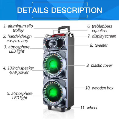 Crony Portable powerful Bluetooth speaker RX-281 - Edragonmall.com