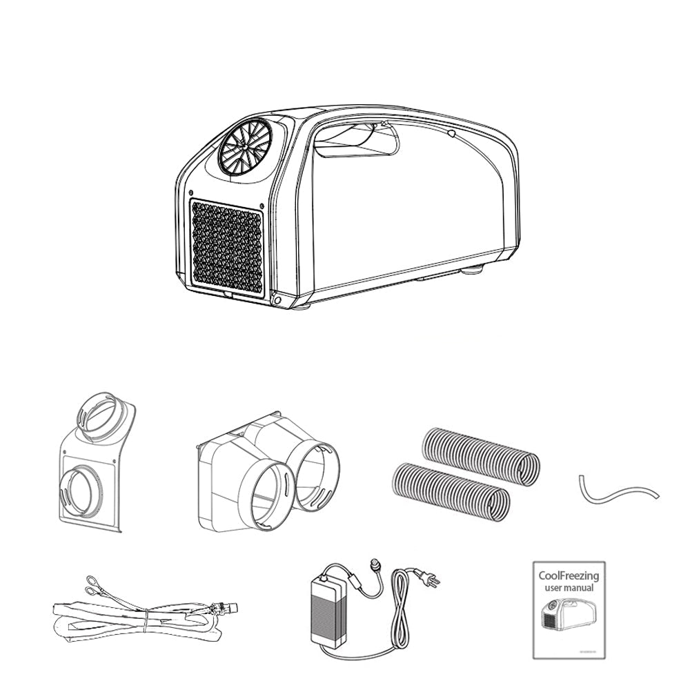 CRONY QN750 Tent air conditioning Portable Air Conditioners Home AC Cooling Unit 24V DC100-240V AC 3 Fan Speeds - Edragonmall.com