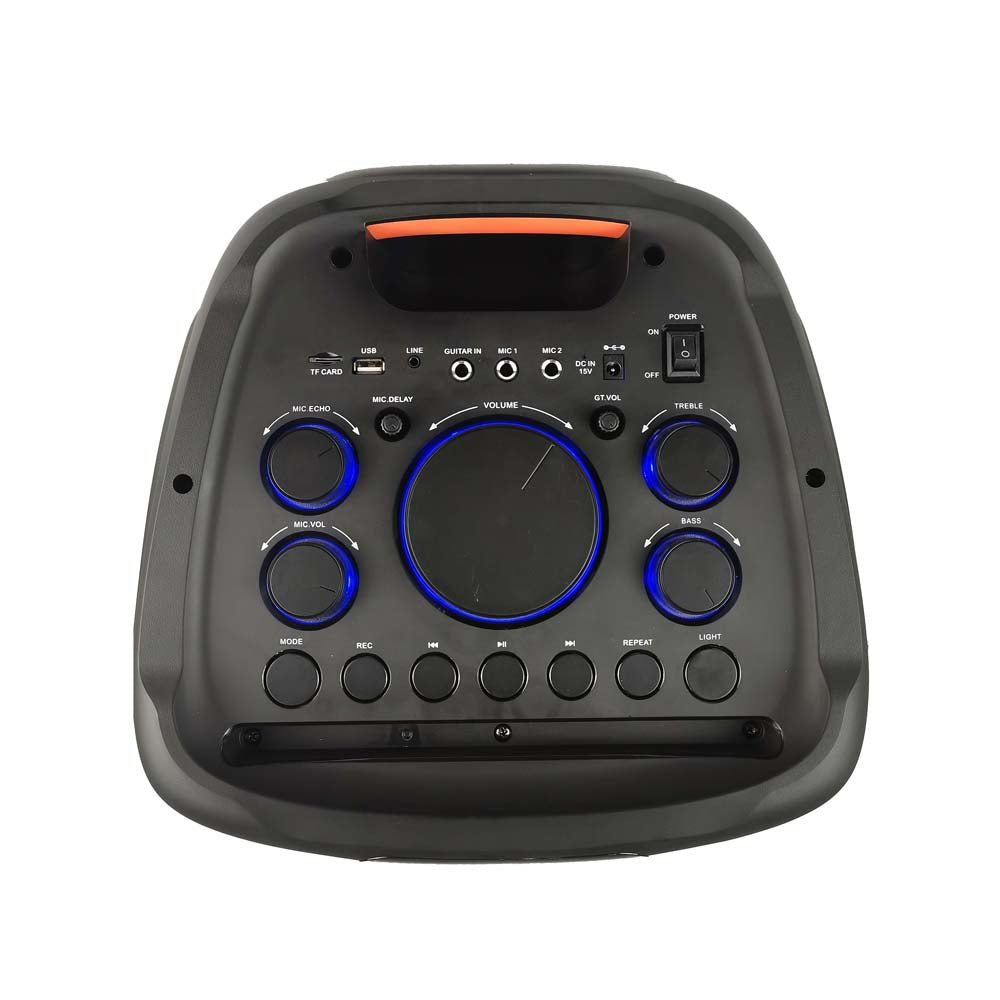 CRONY RX-1001 Speaker 10 inch Bluetooth speaker flame light effect square dance wireless large audio - Edragonmall.com