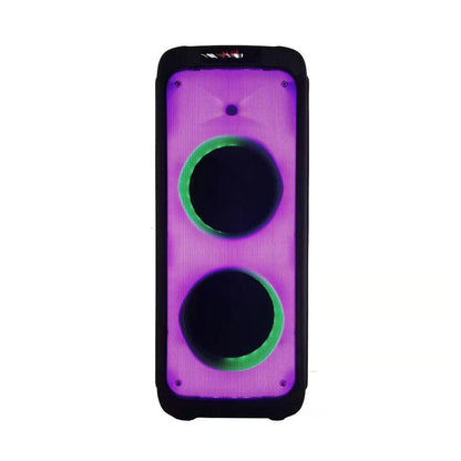 CRONY RX-1001 Speaker 10 inch Bluetooth speaker flame light effect square dance wireless large audio - Edragonmall.com