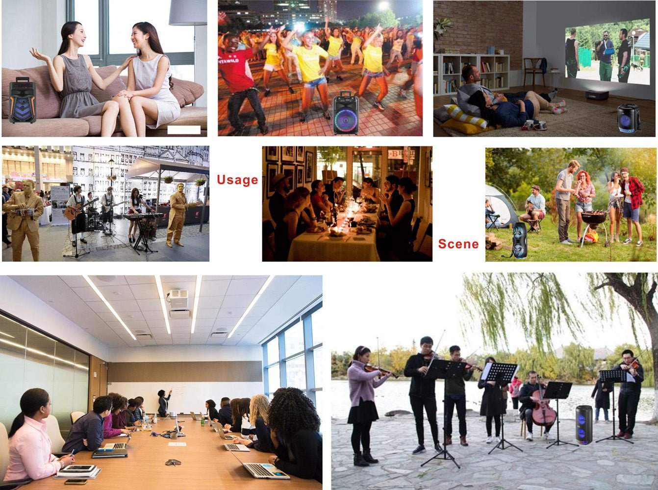 CRONY RX-1225B Portable party speaker 12 inch bull LED portable speaker - Edragonmall.com