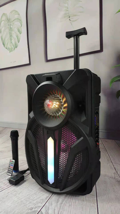 CRONY RX-1225B Portable party speaker 12 inch bull LED portable speaker - Edragonmall.com