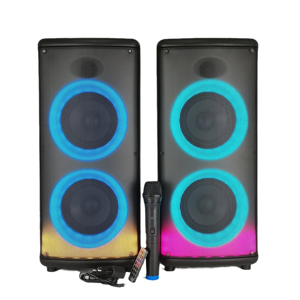 CRONY RX-6238 big power disco light loud speaker wireless with bass echo treble rechargeable battery karaoke speaker - Edragonmall.com