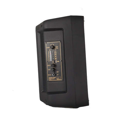 CRONY RX-8136 Speaker 8 inch flame fire running colorful light portable party speaker for out door use with wired microphone karaoke - Edragonmall.com