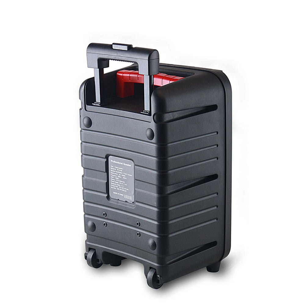 CRONY RX-8148 Speaker 8 Inch Portable Bluetooth Karaoke Wireless Trolley Speaker System With Battery - Edragonmall.com