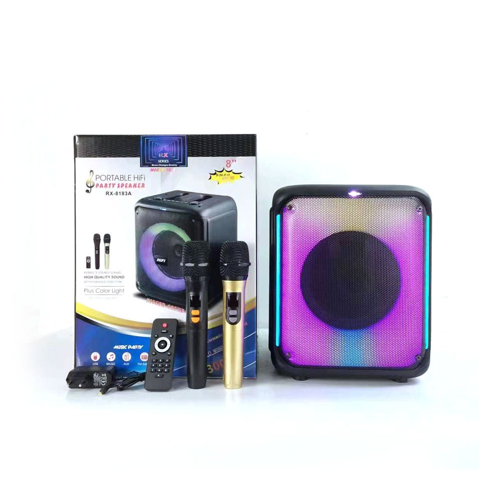 CRONY RX-8183C Speaker BT Speaker 8 Inch Small Subwoofer Speaker With Adapter - Edragonmall.com