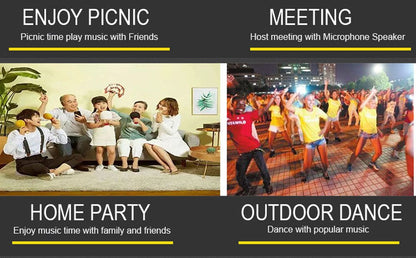 CRONY RX-8281 Speaker 8 inch 60W big power DSP effect running LED light portable party speaker - Edragonmall.com