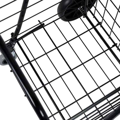 CRONY SC-106B Grocery Shopping Cart with Swivel Wheels, Folding Shopping Cart with Wide Cushion Handle - Edragonmall.com