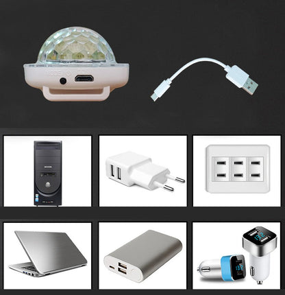 CRONY Seven Smurf lights Star projection lamp suction cup bracelet type starlight usb night light creative gift atmosphere colorful laser light - Edragonmall.com