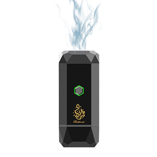 CRONY Small B16 Portable Bukhoor Style Usb Type-C Power incense burner Bakhoor Portable Rechargeable Electric Incense Burner | BLACK - Edragonmall.com