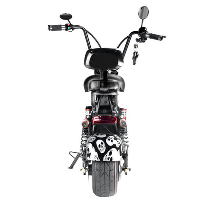 CRONY Small Harley two seat big tires with BT 1000w 60KM/H high power two wheels adult electric scooter motorcycle | UK Flag - Edragonmall.com