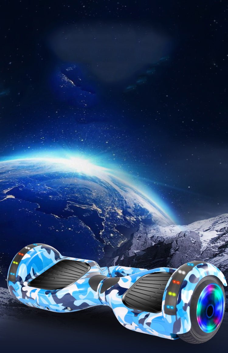 كروني سيارة السرعة D1+بلوتوث+ضوء+كرتون سكوتر كهربائي متوازن ذاتيًا بحجم 6.5 بوصة