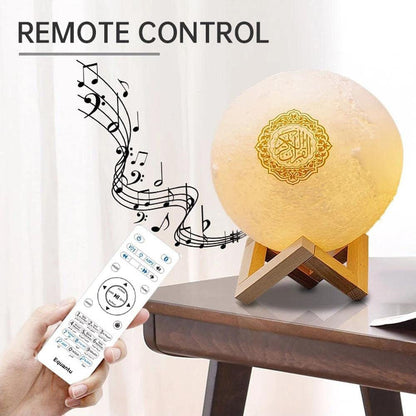CRONY SQ-520 Moon Lamp Quran Speaker With Remote And USB Cable White/Beige - Edragonmall.com