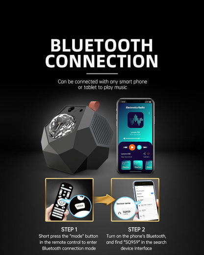 CRONY SQ-959 guran speaker music projector lamp led night light islamic gift quran speaker star starry galaxy projector - Edragonmall.com