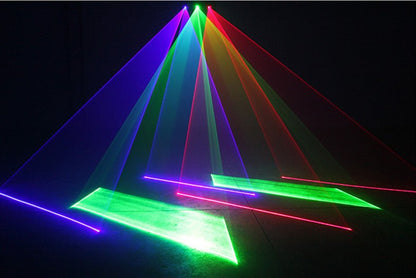 CRONY Square 3 hole red green blue laser light Colorful Fan Beam Pattern Led Lights RGB Disco Laser Stage Lighting For Party -2 - Edragonmall.com