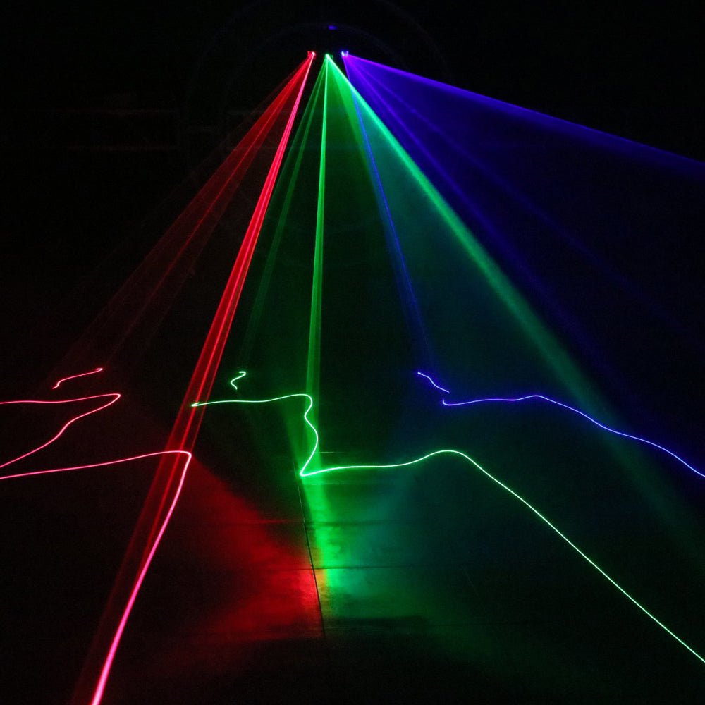 CRONY Square 3 hole red green blue laser light Colorful Fan Beam Pattern Led Lights RGB Disco Laser Stage Lighting For Party -2 - Edragonmall.com